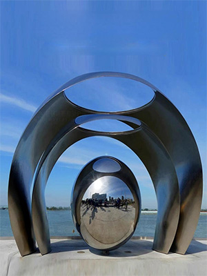 Stainless Steel Mirror Sculptures